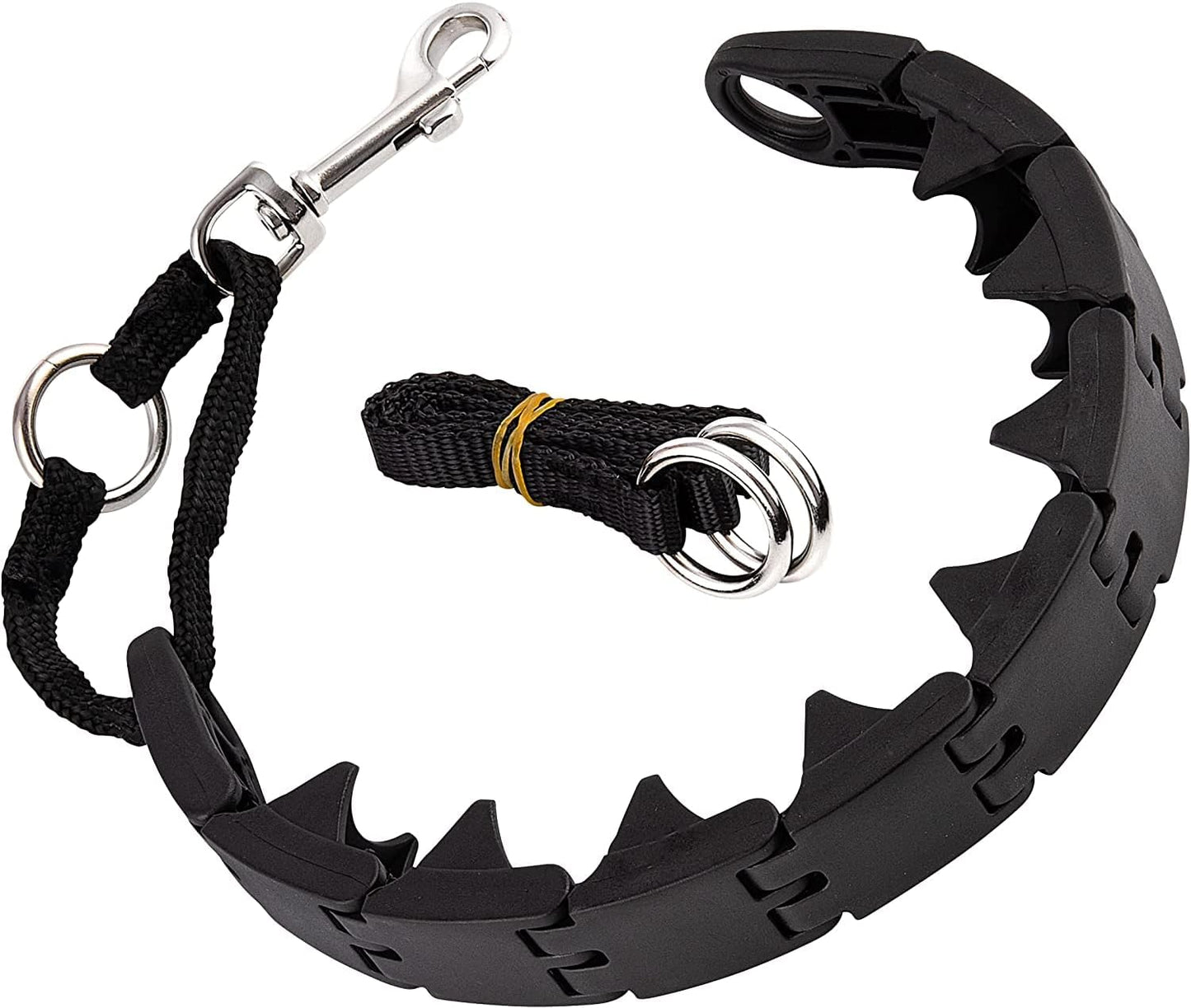 RamPro weatherproof training collar studio lifestyle layout ideal for large canine obedience management.
