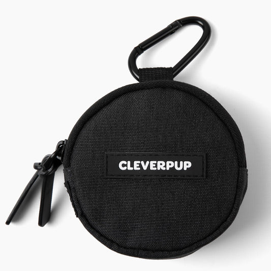 Cleverpup dog training bag showing dual insulated zippered pockets open