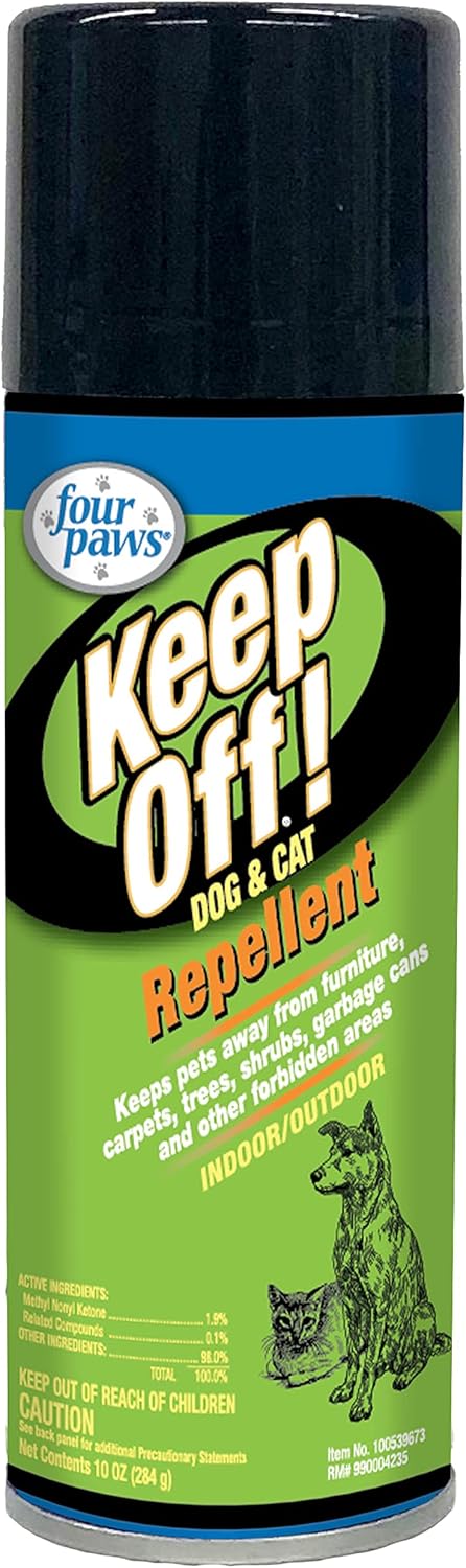 Aerosol pet behavior corrector packaging for household furniture safety