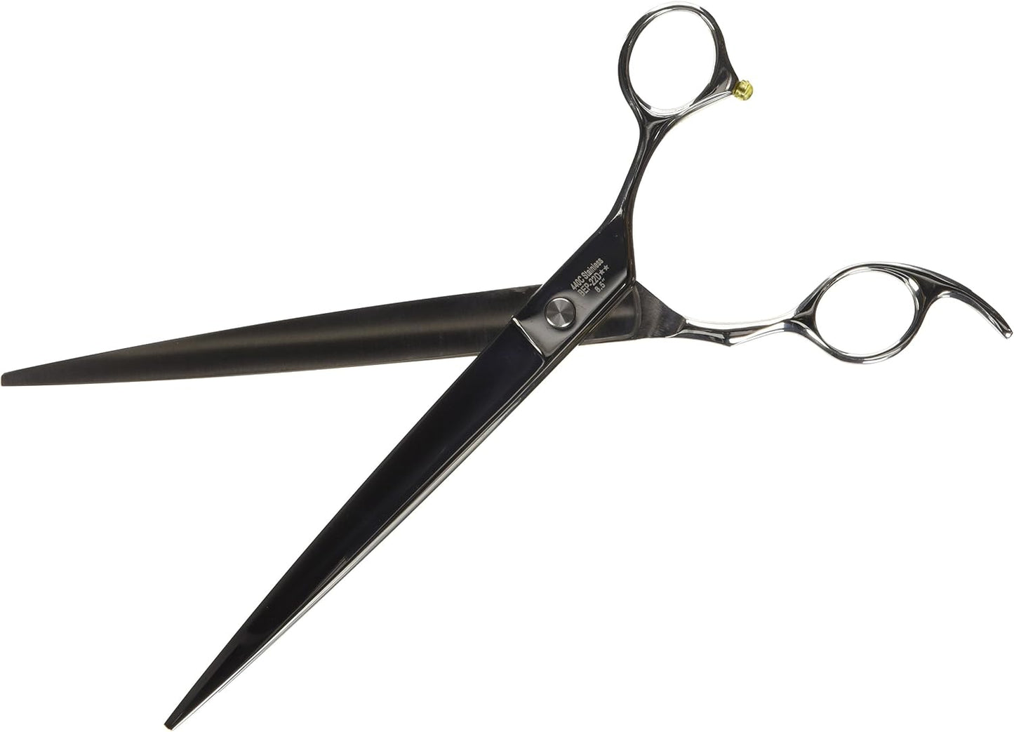 Ergonomic anatomic thumb rest on ShearsDirect professional shears