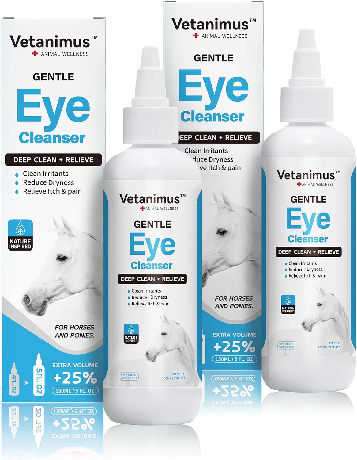 Vetanimus eye cleanser bottle with natural botanical ingredients