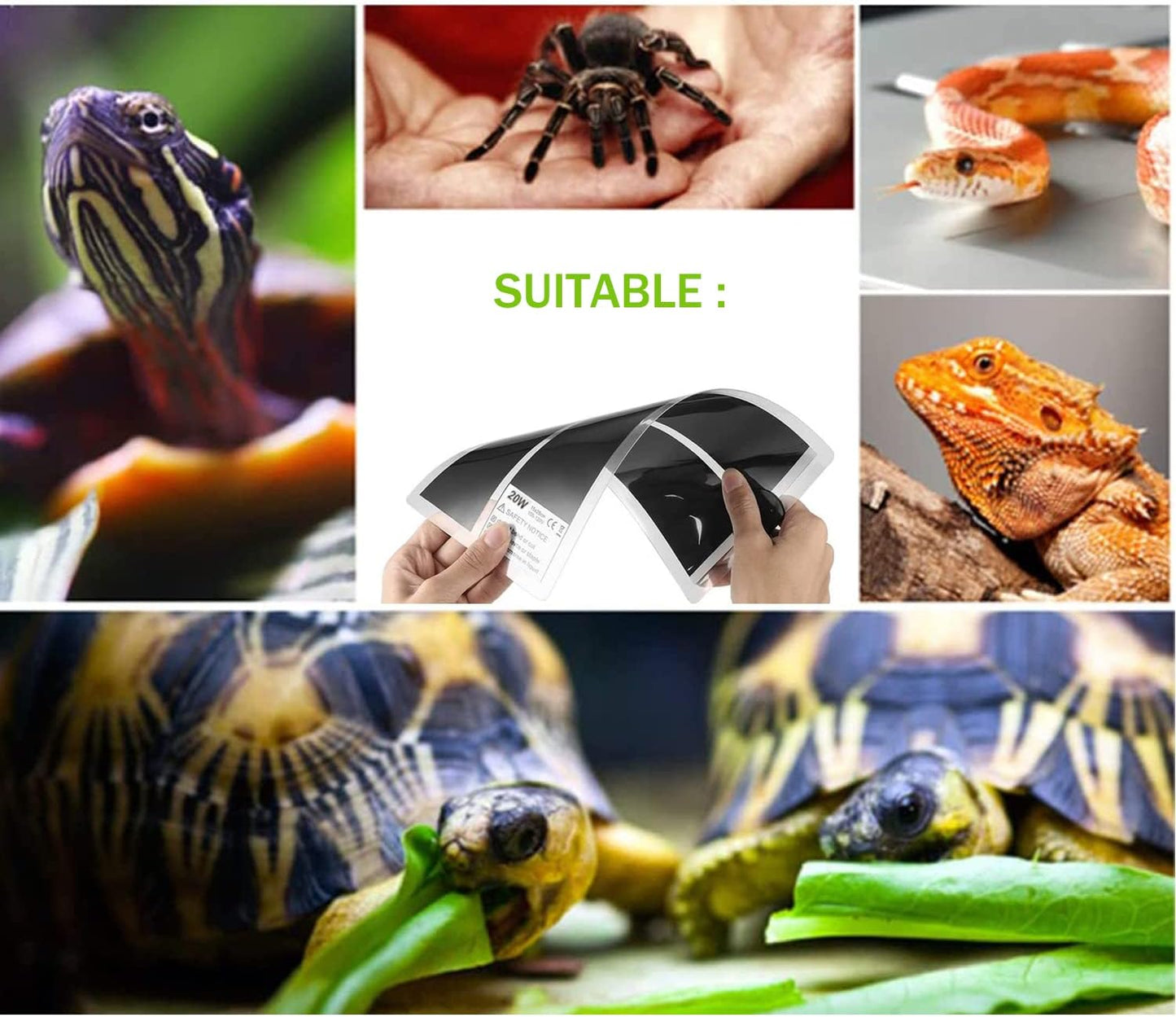 Xiehuza reptile heating mat packaging and specifications label