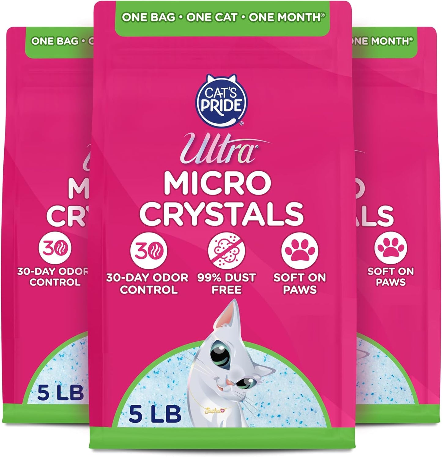 ULTRA MICRO CRYSTALS UNSCENTED PREMIUM NON-CLUMPING CAT LITTER, 5-LB BAG - Image 10
