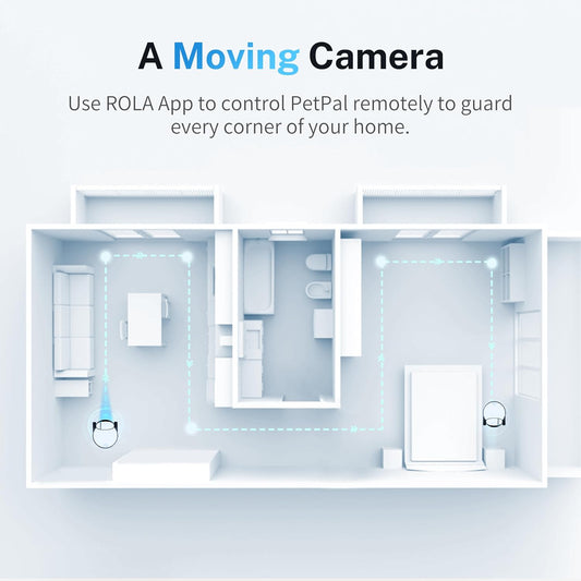 Enabot Ebo Rola Petpal showing treat dispensing feature