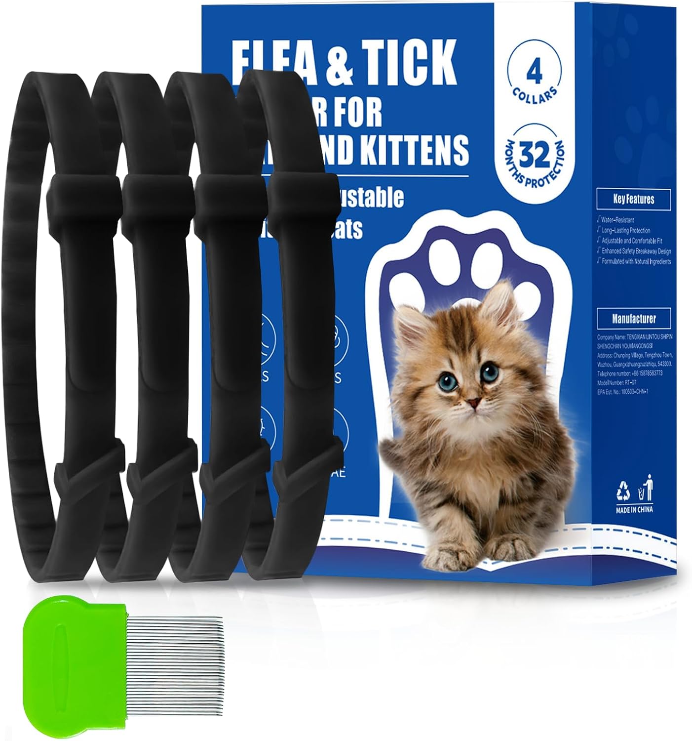 Full contents of Routade flea and tick collar kit