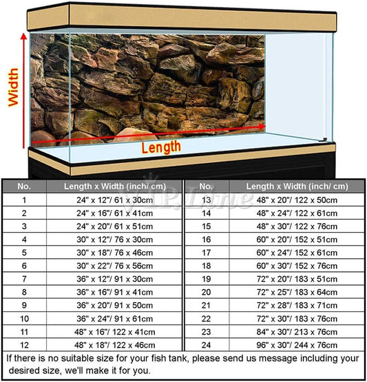 VIP.LINE PVC fish tank decor landscape poster applied to an aquarium backdrop