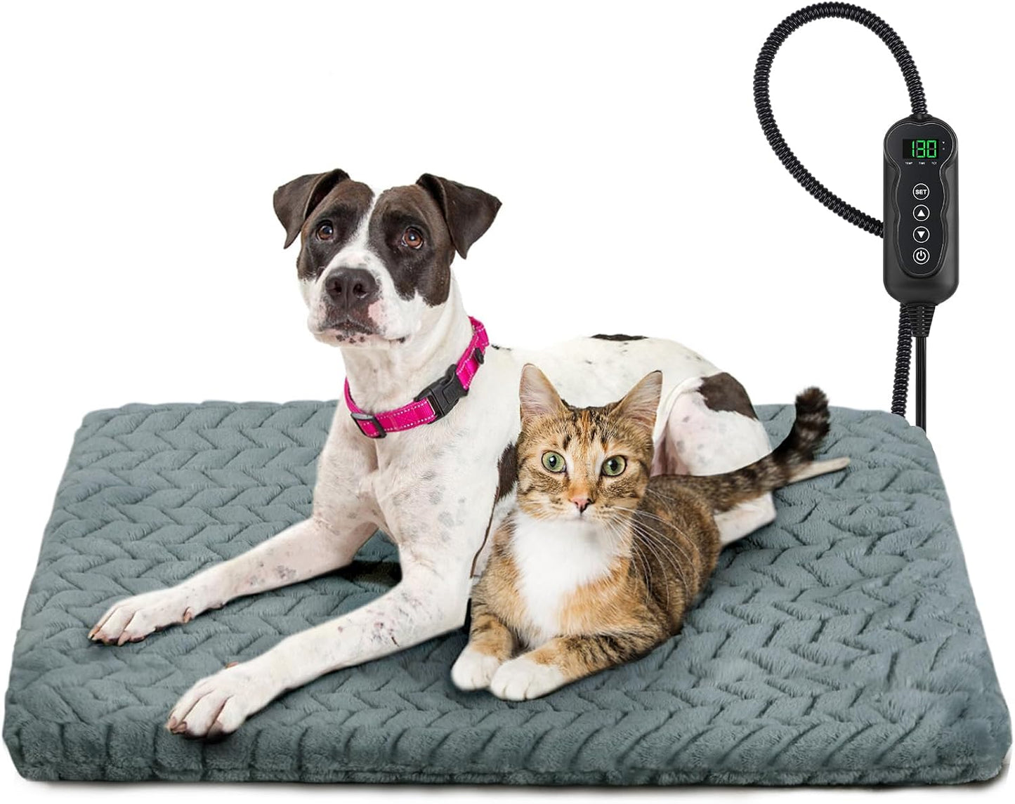 GASUR Heated Cat Bed, Waterproof Cat Heating Pad with Timer Temperature Adjustable, Indoor Heated Electric Pet Bed for Cats Dogs, Auto Power-Off, Anti-bite Pet Heated Pad, 18''x16'', Small - Image 15