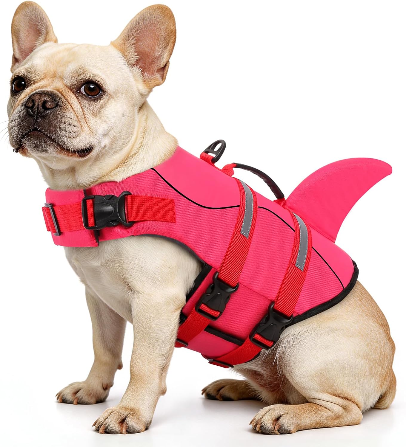 Queenmore Dog Life Jacket Ripstop Dog Shark Safety Vest Adjustable Preserver with High Buoyancy and Durable Rescue Handle for Small,Medium,Large Dogs, Blue Camouflage Large - Image 15