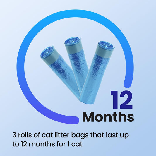 GKJ Cat Waste Disposal Bags roll showing the seven layer film material