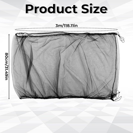 Falzqq mesh seed catcher skirt close up on the adjustable elastic band mechanism.