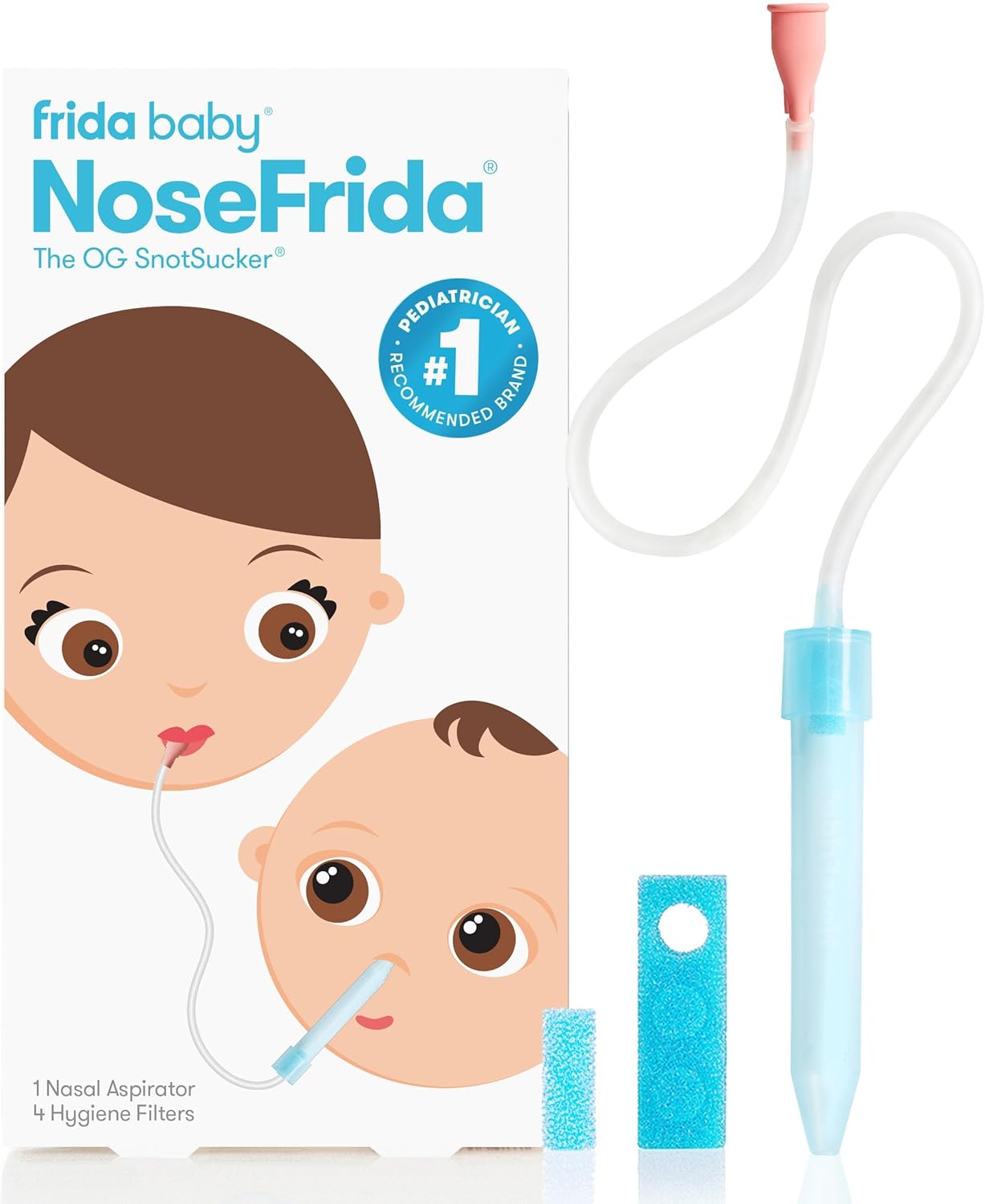 Frida Baby NoseFrida SnotSucker for Baby, Nasal Aspirator for Baby, Nose Sucker Baby Nasal Aspirator for Baby, Congestion Relief with 24 Extra Hygiene Filters - Image 7