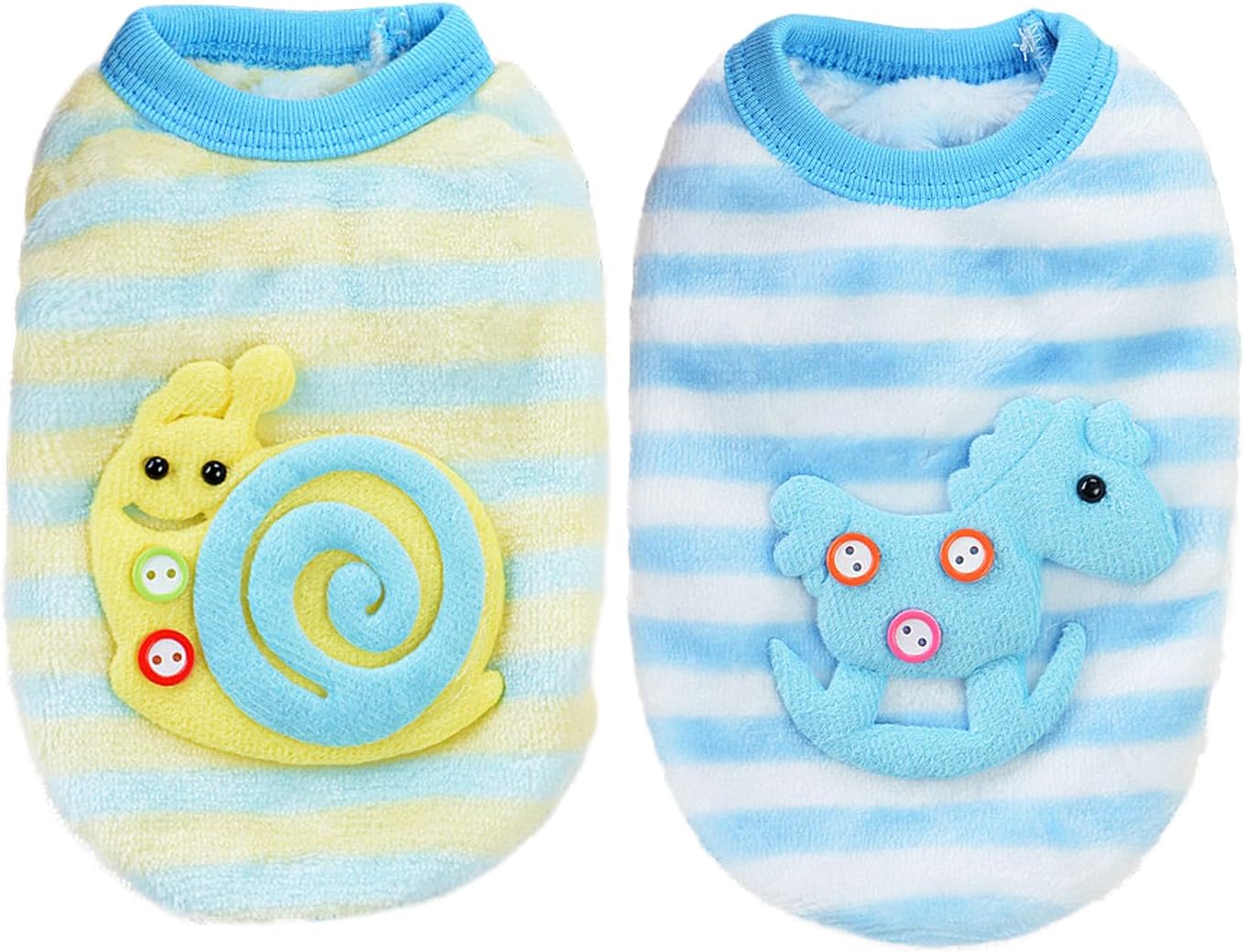 2 Pack Dog Sweaters for Small Dogs Girl Boy Winter Fleece Dogs Clothes Cute Warm Puppy Sweater Chihuahua Teacup Dog Clothes Pet Outfit Pink Blue (Purple, XXX-Small(for 0.8-1.5lb)) - Image 9