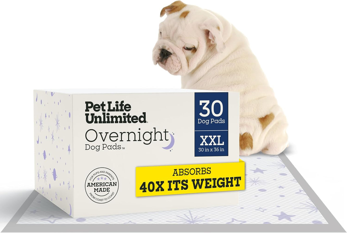 Pet Life Unlimited Overnight XXL Puppy Pads for Dogs, 30" x 36", 15 Count, Leak-Proof, Super Absorbent, Quick-Dry Potty Training Pads, Overnight Protection & Jasmine Honey Scent, Made in USA - Image 11