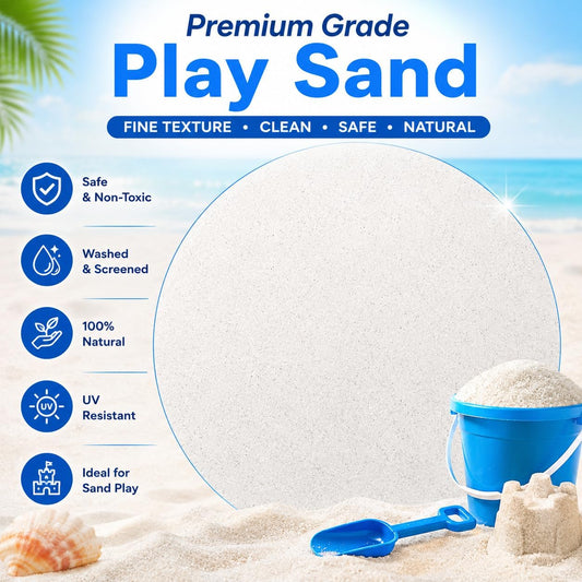 Children using Natural White Play Sand for sensory bin activity