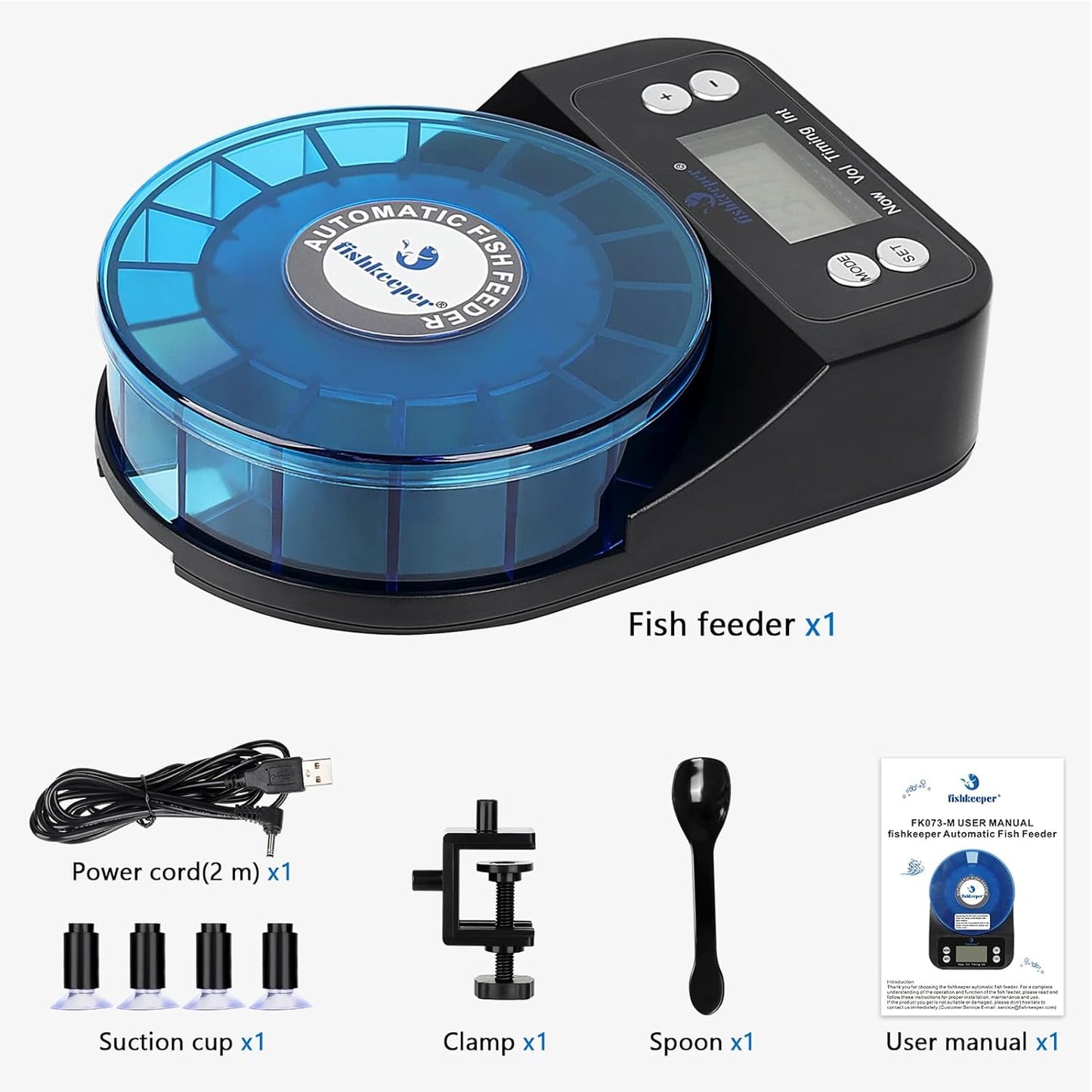 fishkeeper Automatic Fish Feeder for Aquarium - 2025 Upgraded Rechargeable and Precision Fish Feeder Auto Dispenser for Betta Fish & Turtle, Moisture & Proof Vacation Self Feeding(Memory Function) - Image 9