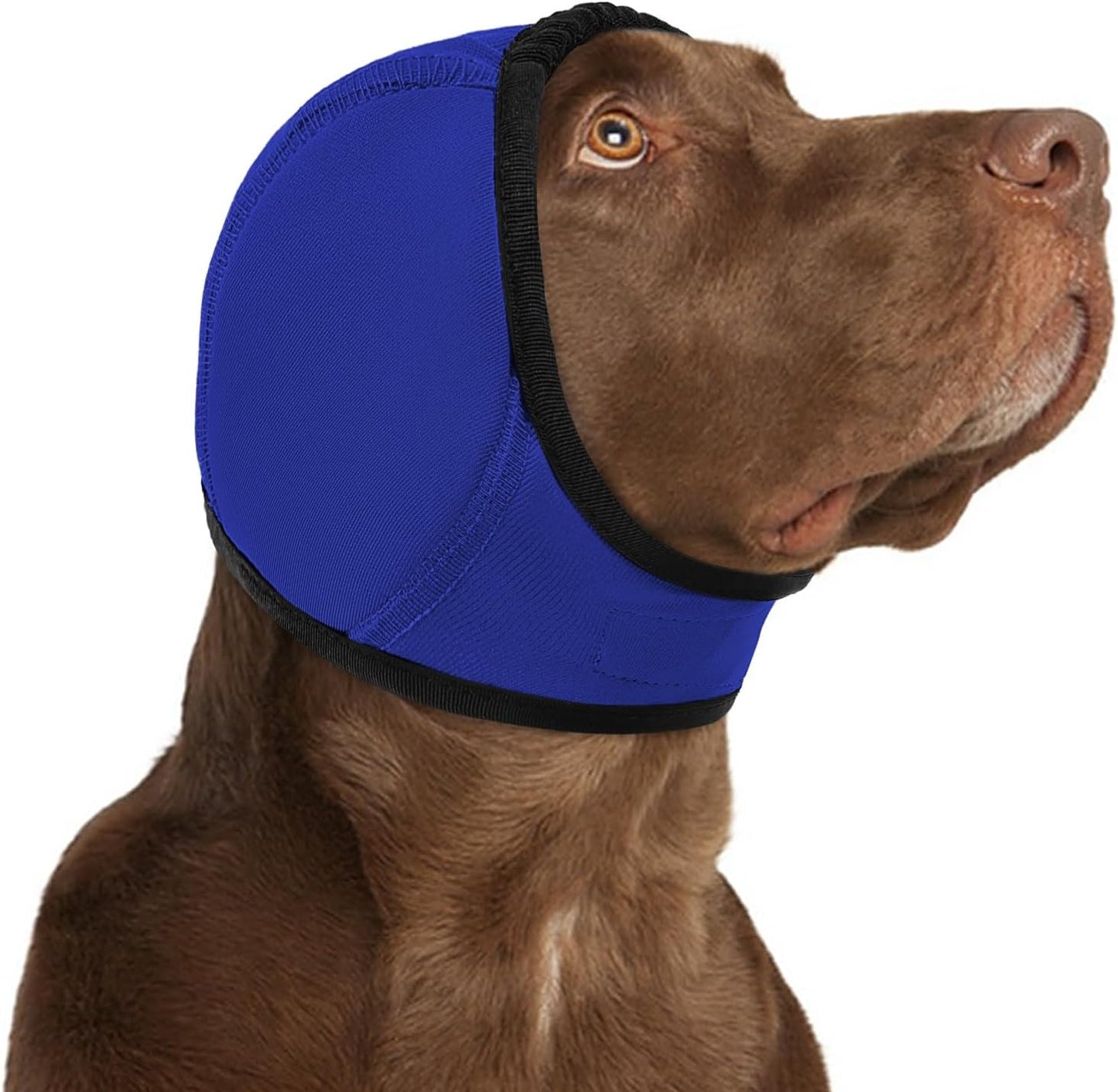 KOESON Dog Calming Hoodie - No Shake Ear Wraps for Dogs, Anxiety Relief & Noise Protection, Water Resistant Pet Ear Cover Muffs for Firework, Grooming, Thunderstorms, Swimming, Bathing, Grey L - Image 11