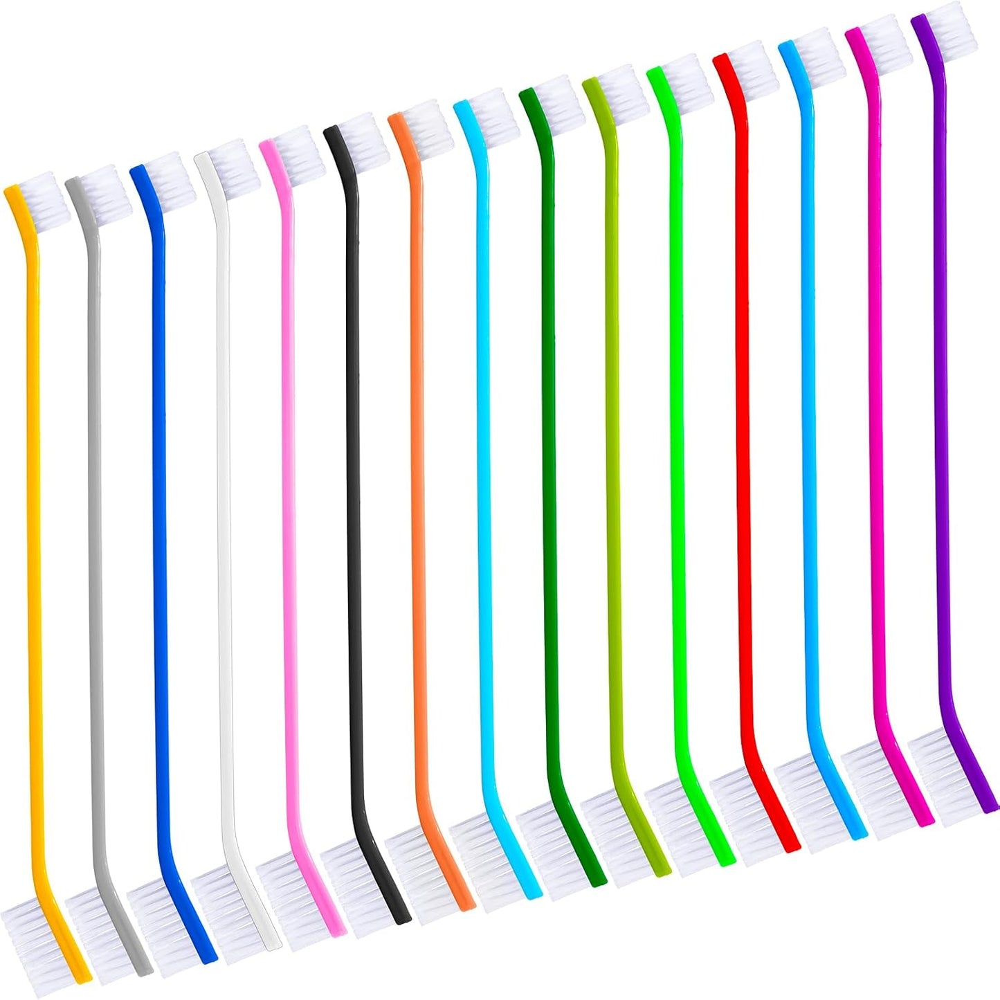 Nuenen 150 Count Dog Toothbrush Dual Headed Dental Brushes Puppy Tooth Brushing Kit Long Handle Toothbrush for Large and Small Dogs Cats Most Pets Teeth Cleaning Oral Care Supplies (Vibrant Color) - Image 10