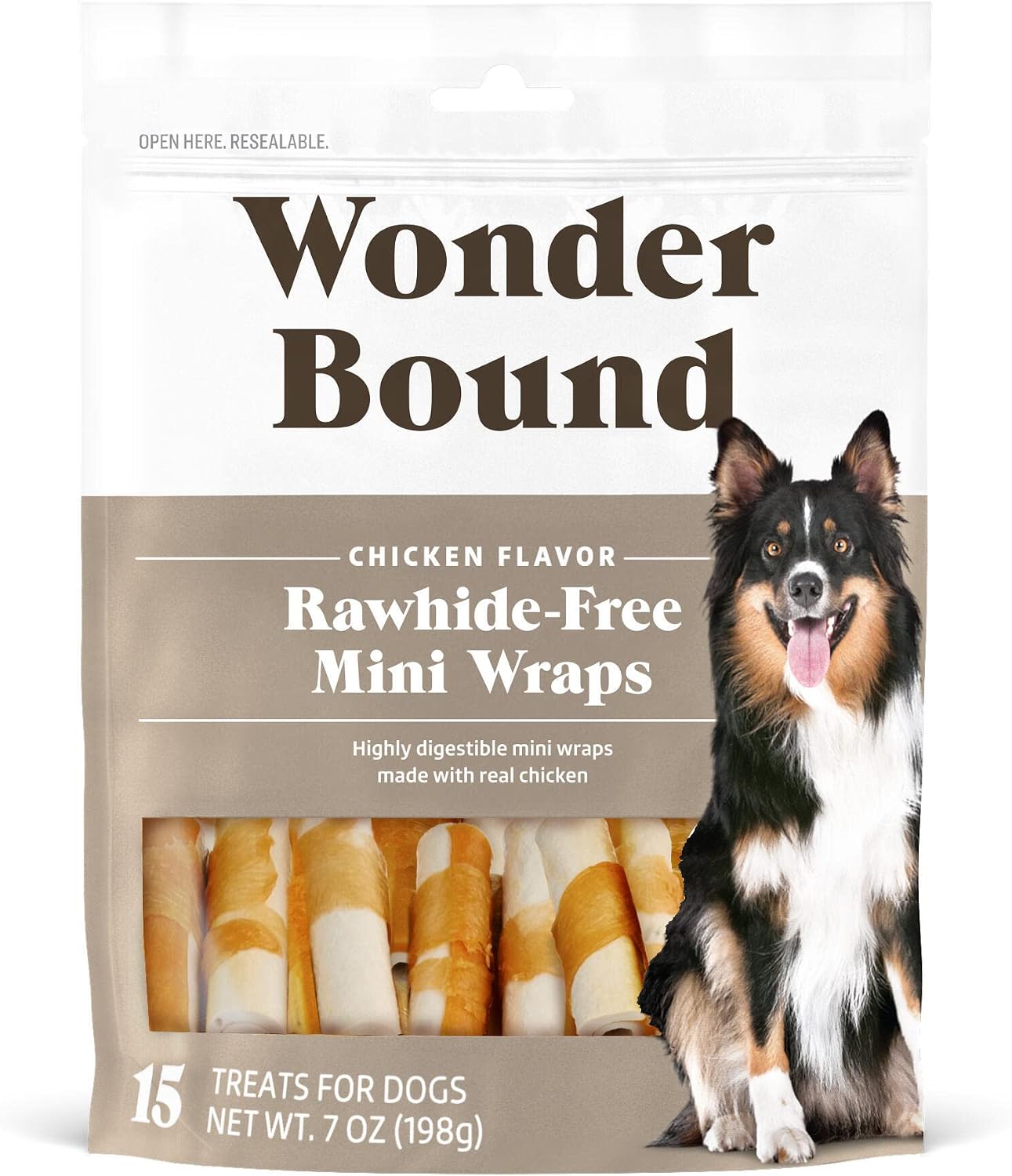 Wonder Bound Chicken Wrapped Medium Sticks, Peanut Butter Flavor - 8 Count - Rawhide-Free Dog Treats, Dental Health Chews for Plaque & Tartar Control, Easy to Digest, Long-Lasting - Image 9