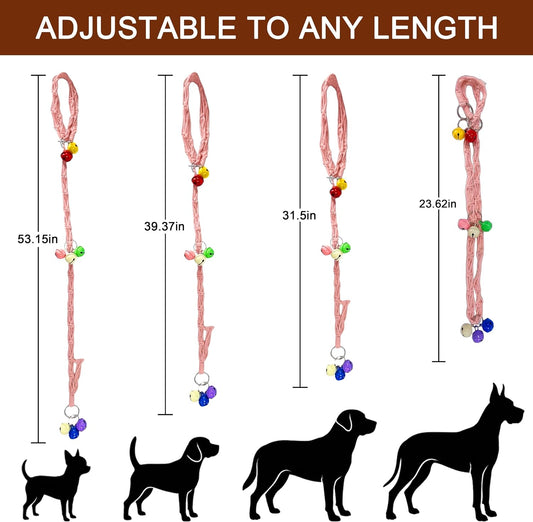 Frayot dog training bell rope hanging on a door handle