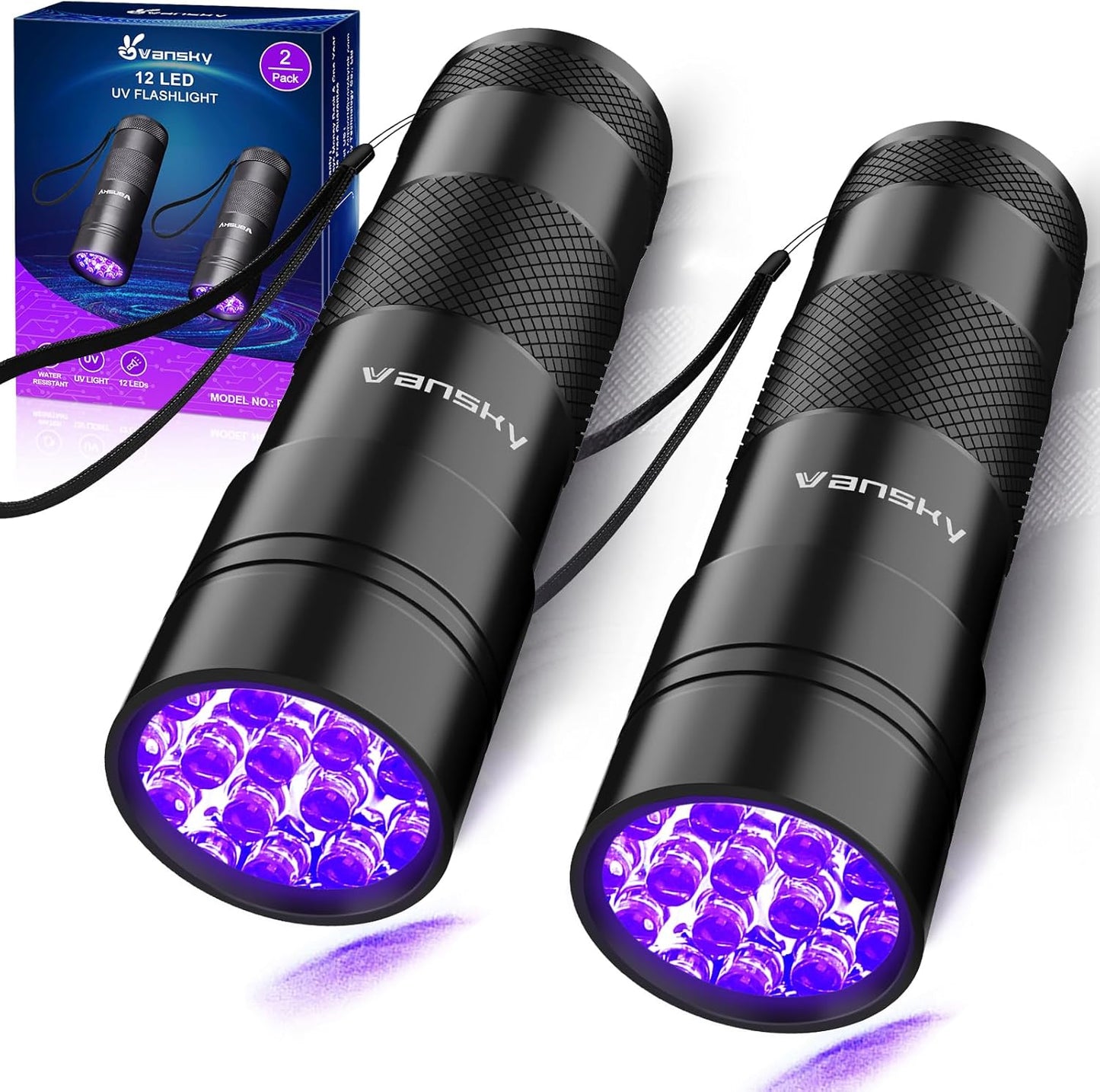 UV Light 395nm Blacklight Flashlight: Vansky 12 LED Black Light Mini Pet Urine Detection for Invisible Dog/Cat Dried Urine Stains on Carpet, Scorpion Finder, Resin Curing - Image 10