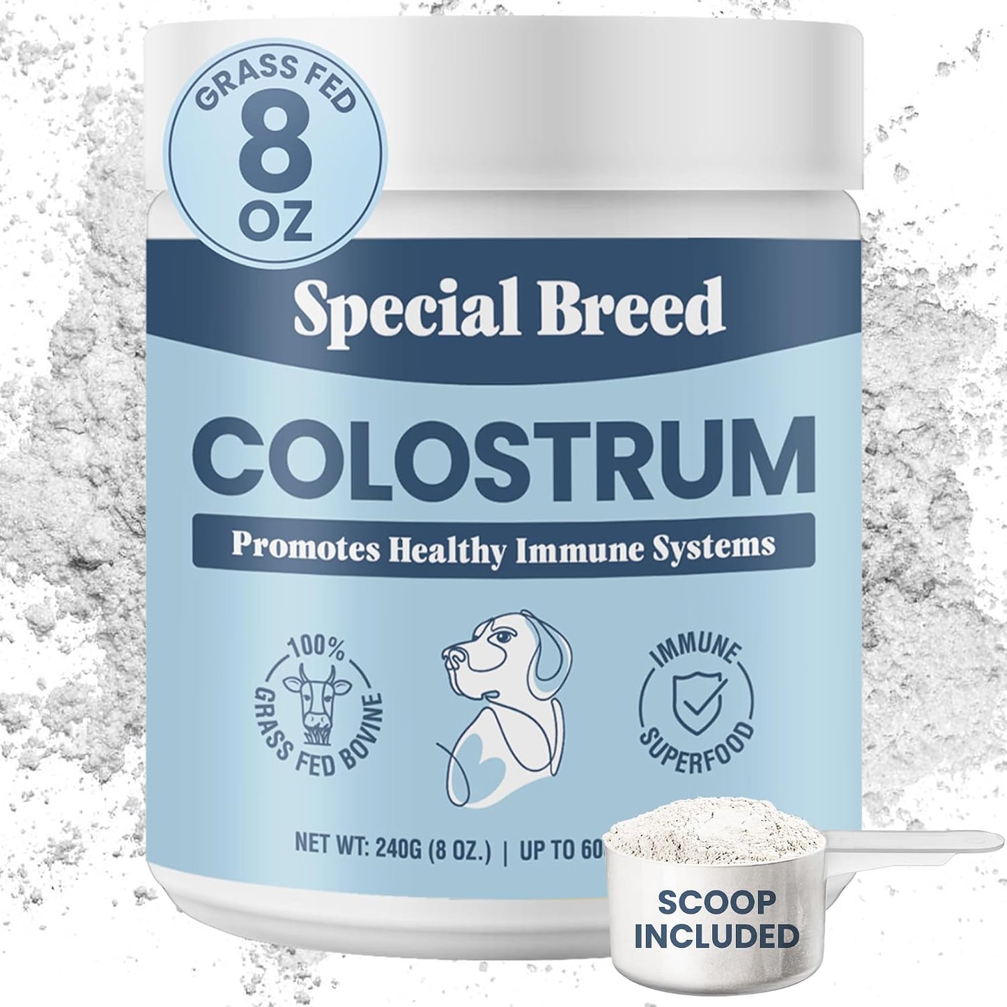 Bovine Colostrum for Dogs and Cats - Grass Fed Colostrum Powder - Immune Support, Allergy & Itch Relief - Gut Health & Seasonal Allergy Defense - 300 ct - Image 11