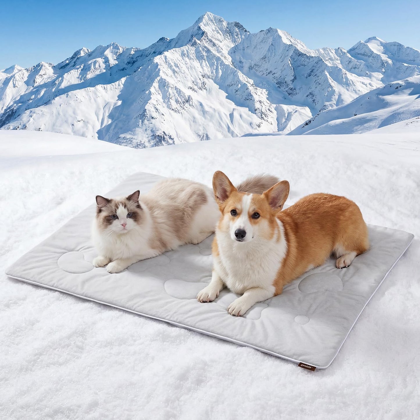 ZOMISIA Cooling Blanket for Large Dogs - Washable Dog Cooling Mat for Hot Weather, Travel Soft Pet Summer Essentials, Grey, 40"x50" - Image 15
