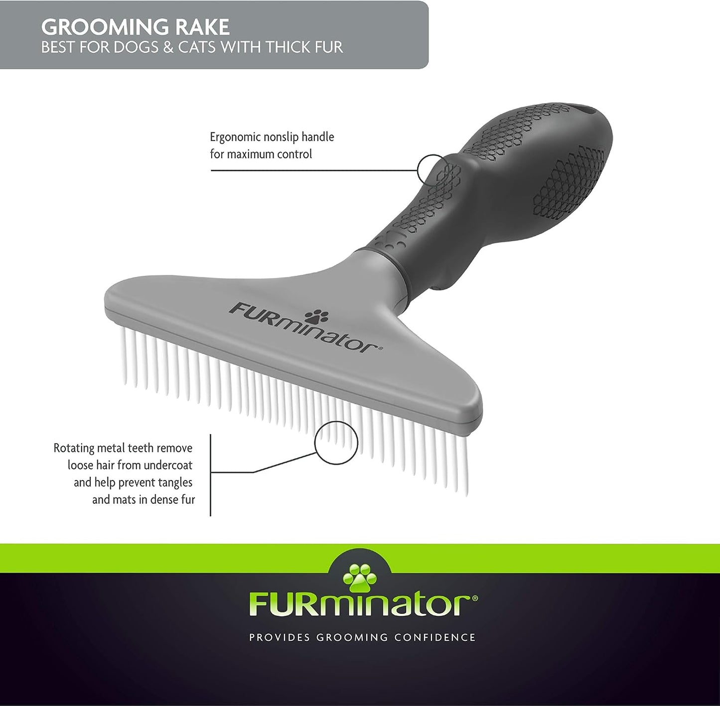 Authentic FURminator grooming tool for cat and dog maintenance