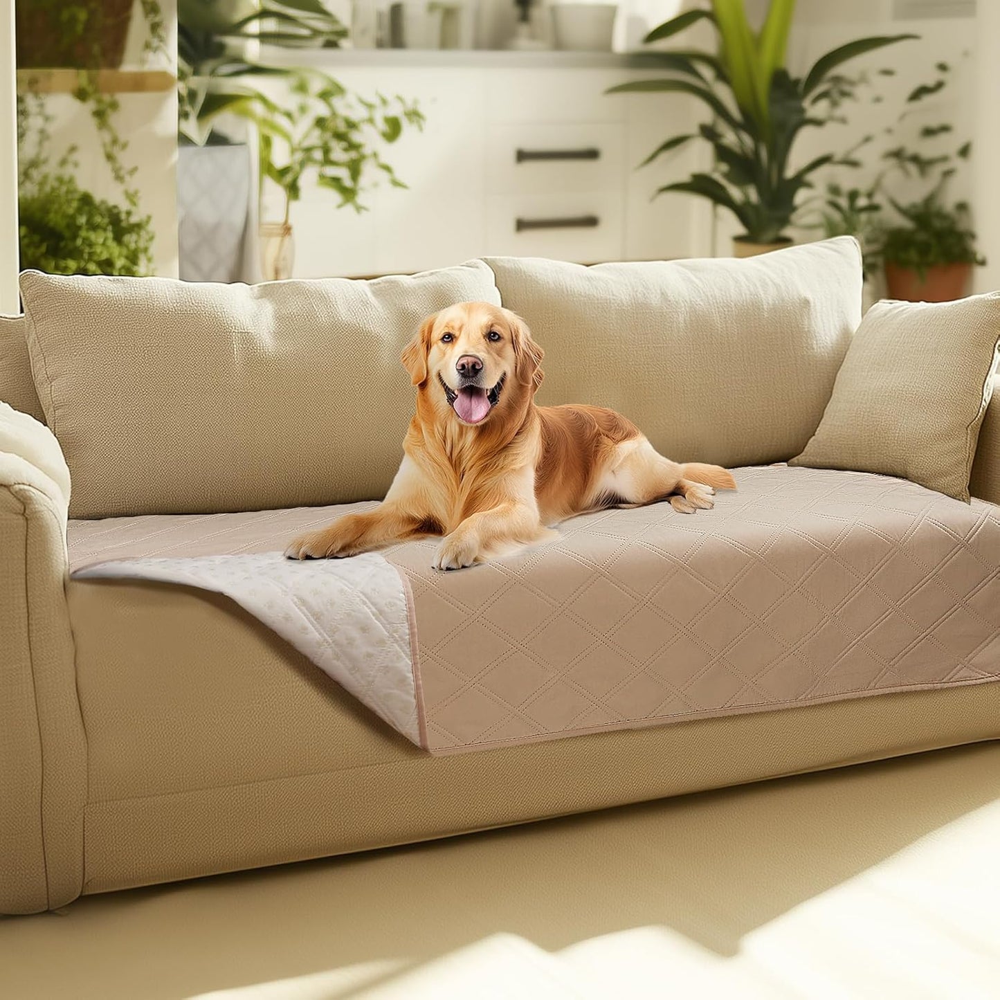 Luciphia 100% Waterproof Couch Cover Blanket for Dogs Anti-Slip Pet Couch Protector Sofa Mat Puppy Cat with Non-Slip Bottom, Grey, 30x70 Inch - Image 15