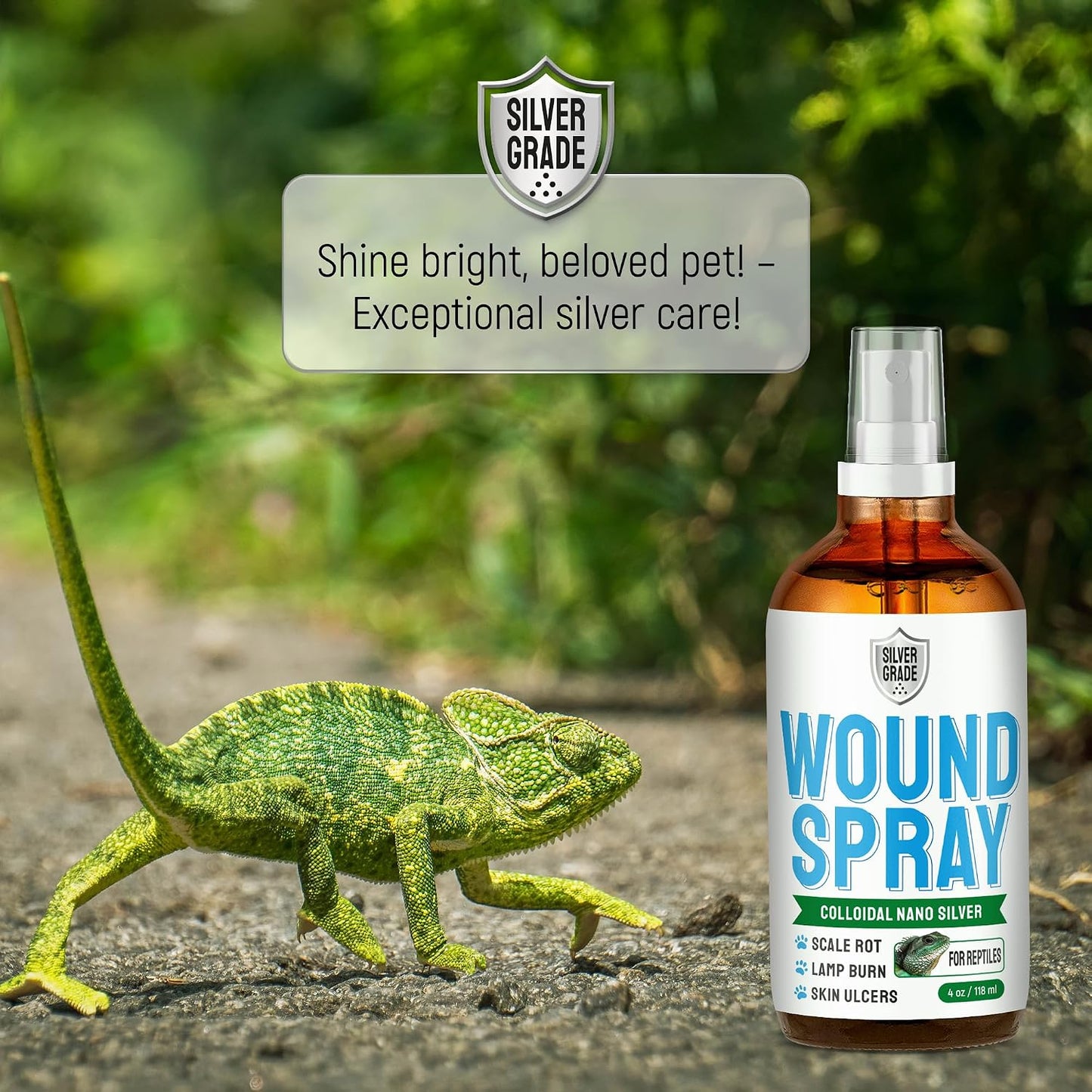 Safe reptile wound care spray for exotic pets