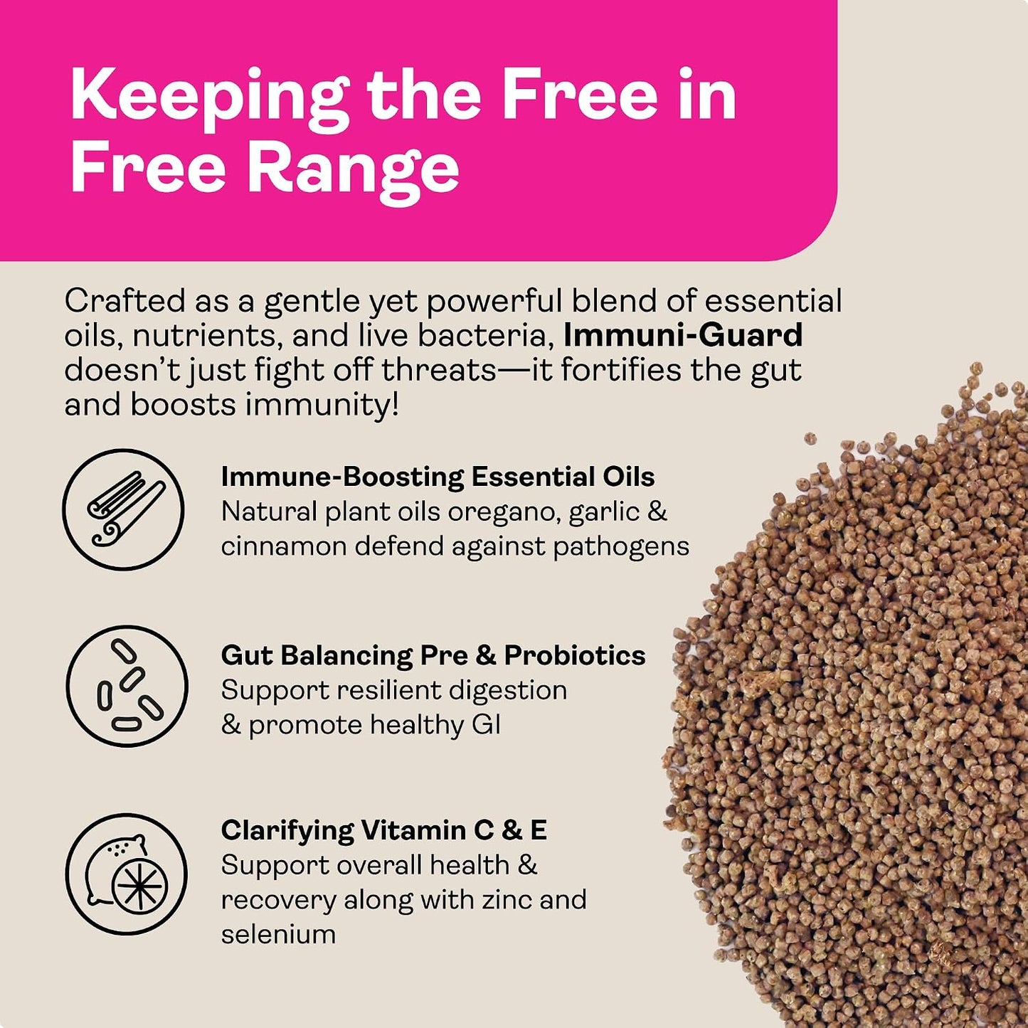 Premium poultry digestive health feed booster nutritional facts label