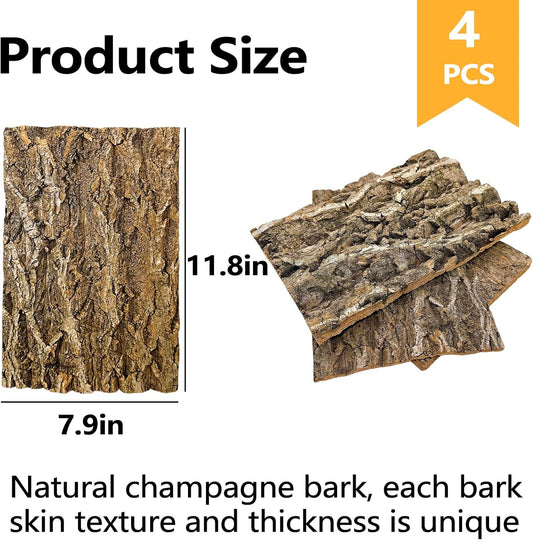 Natural champagne wood reptile backdrop panels cut to fit a custom glass lizard enclosure.