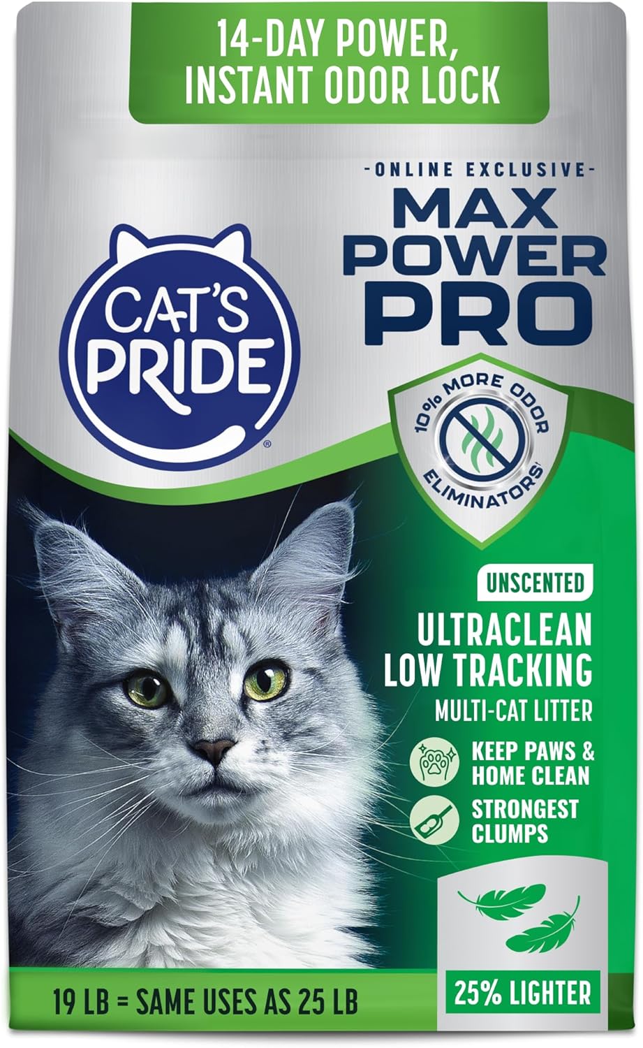 Cat's Pride Max Power: UltraClean Low Tracking Multi-Cat Clumping Litter - Keeps Paws & Home Clean - Up to 10 Days of Powerful Odor Control - 99% Dust Free - Unscented, 15 Pounds - Image 10