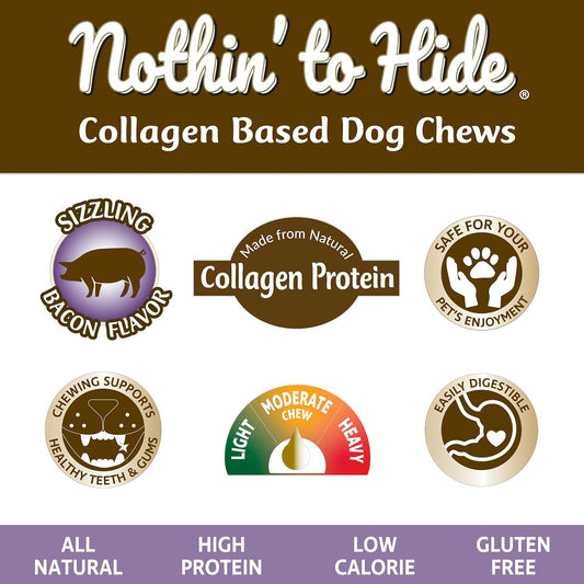 Fieldcrest Farms collagen based dog chews showing flip chip shape texture