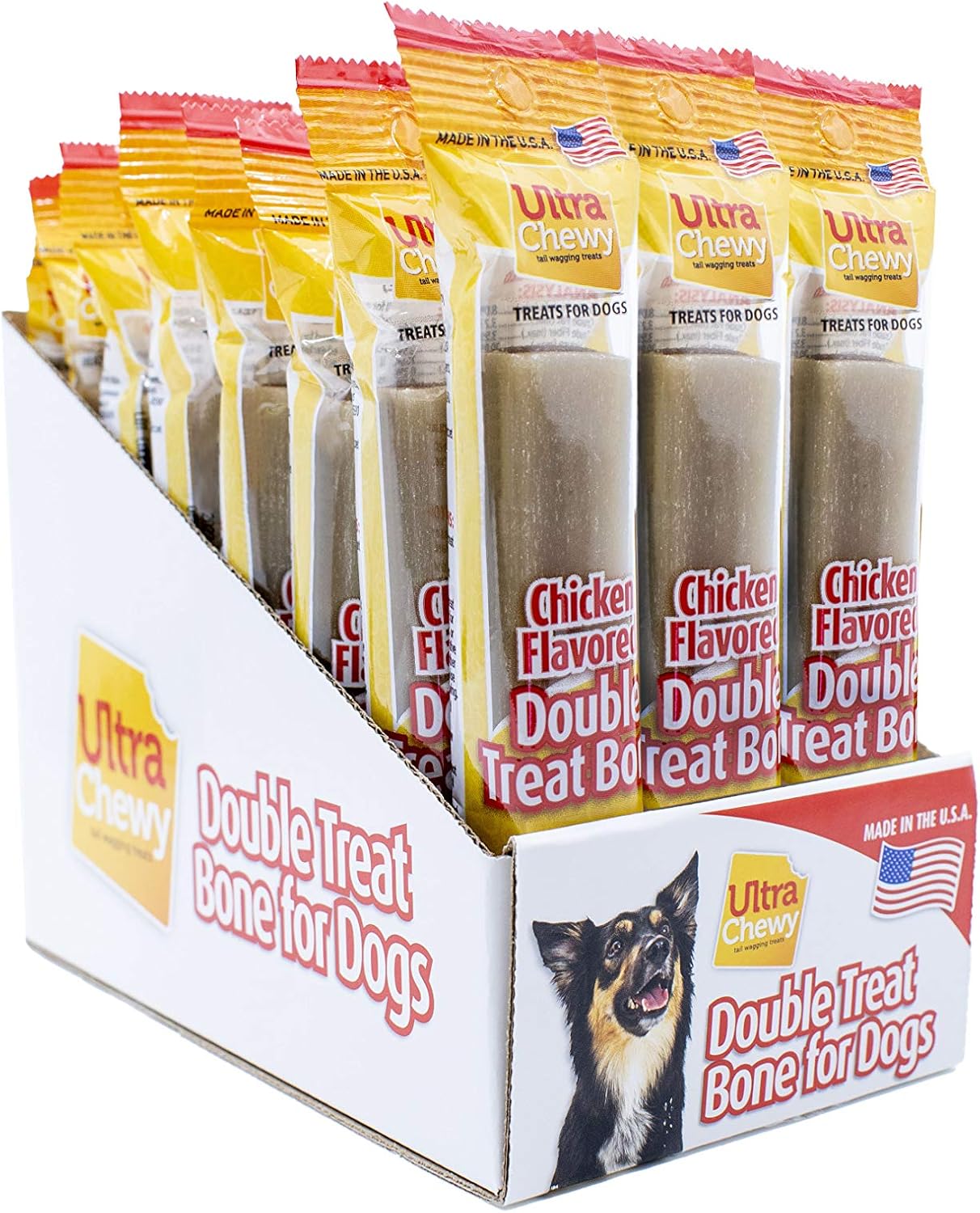 Ultra Chewy Peanut Butter Double Treat Bones: Long-Lasting Dog Treats Made in USA for Large and Small Breeds, Highly Digestible, Ideal for Aggressive Chewers (24 Count) - Image 15