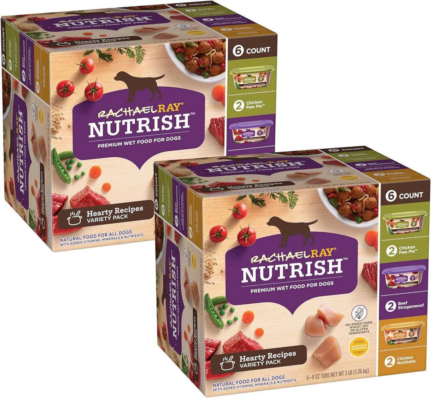 Nutrish Rachael Ray Savory Favorites Wet Dog Food Variety Pack, 8 oz. Tubs (Pack of 6) - Image 15