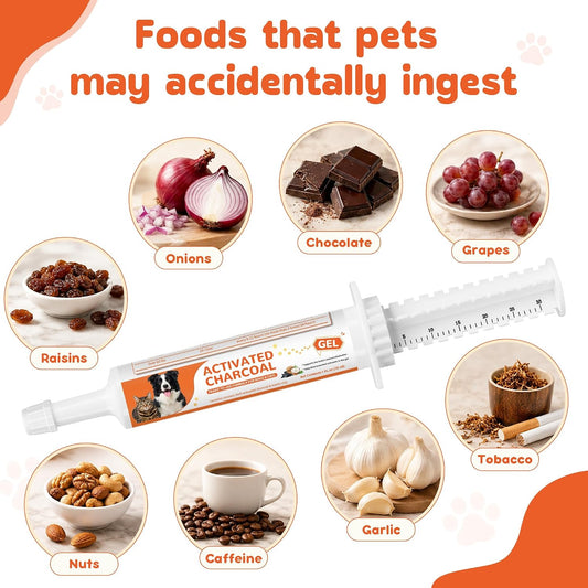 Rozjovu emergency pet toxin absorber oral gel syringe close up