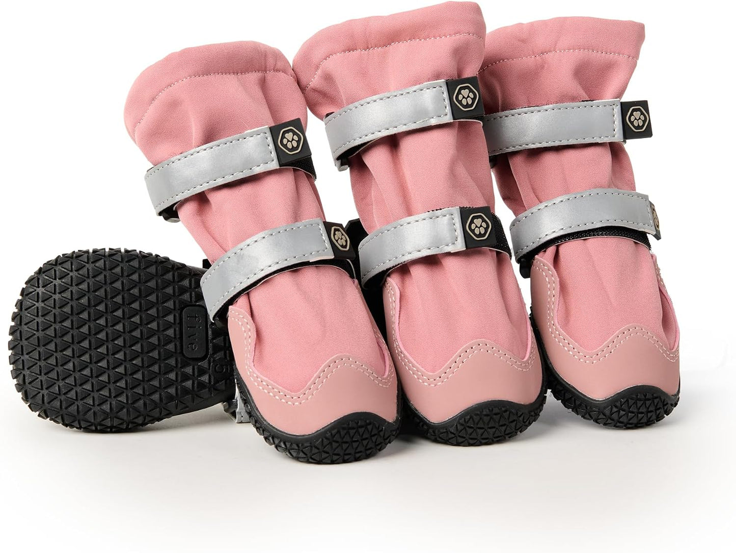 Spark Paws Dog Rainboots, Waterproof Dog Shoes for Medium to Large Dogs, Non Slip, Dog Booties and Paw Protectors - 4PCS Doggie Hiking Boots with Reflective Straps - Lilac, Size 5 - Image 15