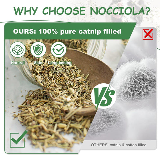 Nocciola organic catnip kicker toys for indoor kittens
