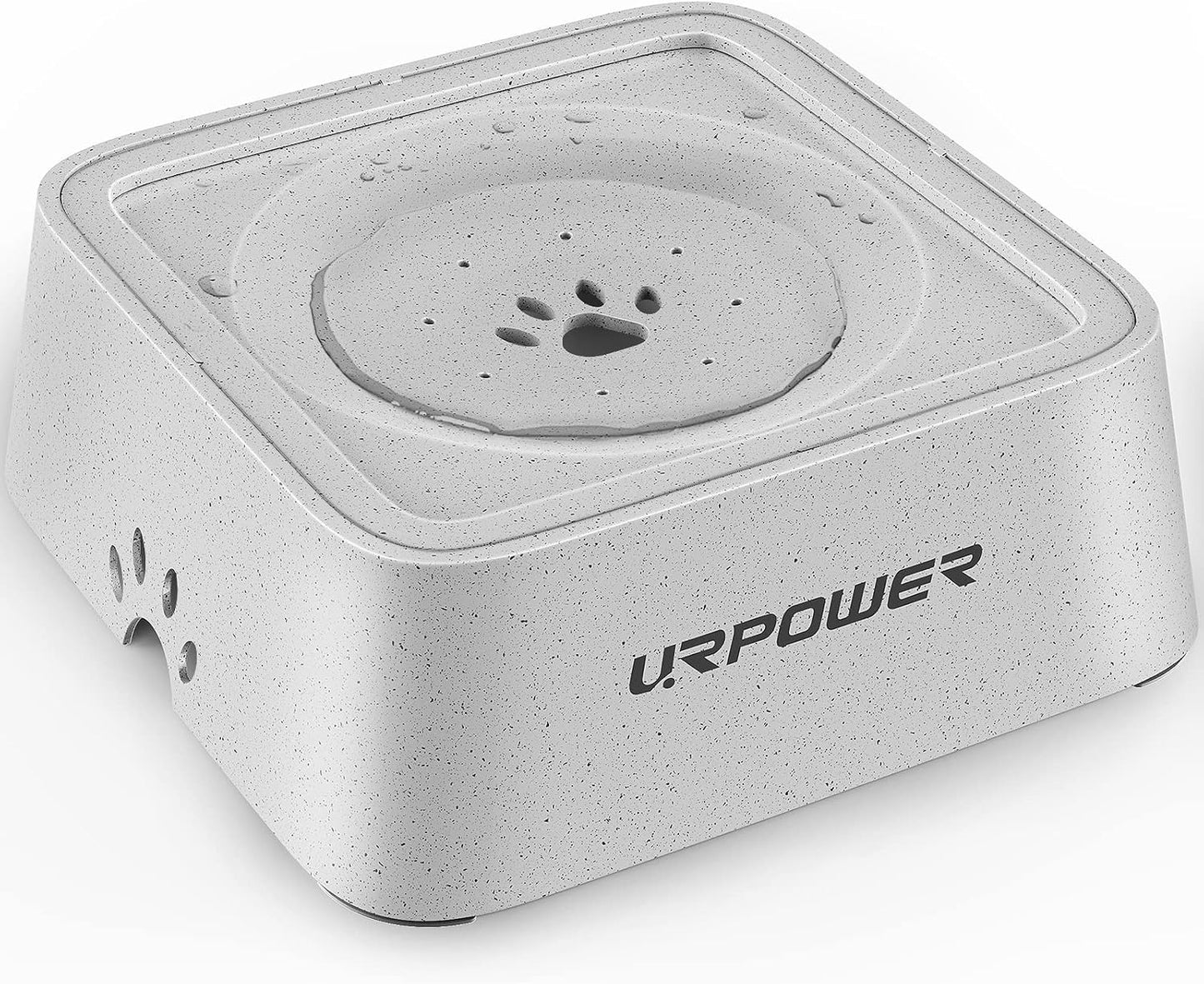 URPOWER durable pet water bowl packaging and included lever opening tool.