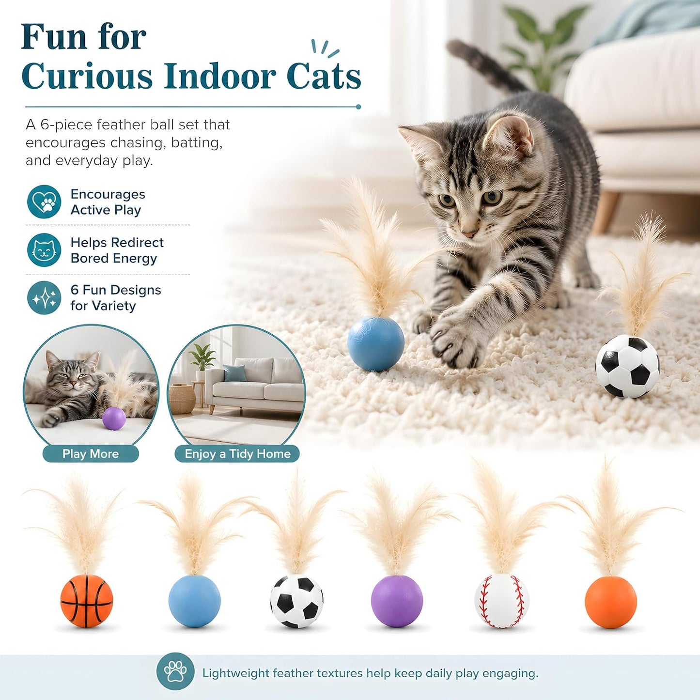 Premium imported USA beauty and lifestyle pet products showcasing authentic feline exercise toys