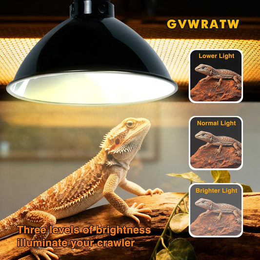 PTSCBS reptile heating lamp fixture showcasing the top ventilation holes for heat dissipation.