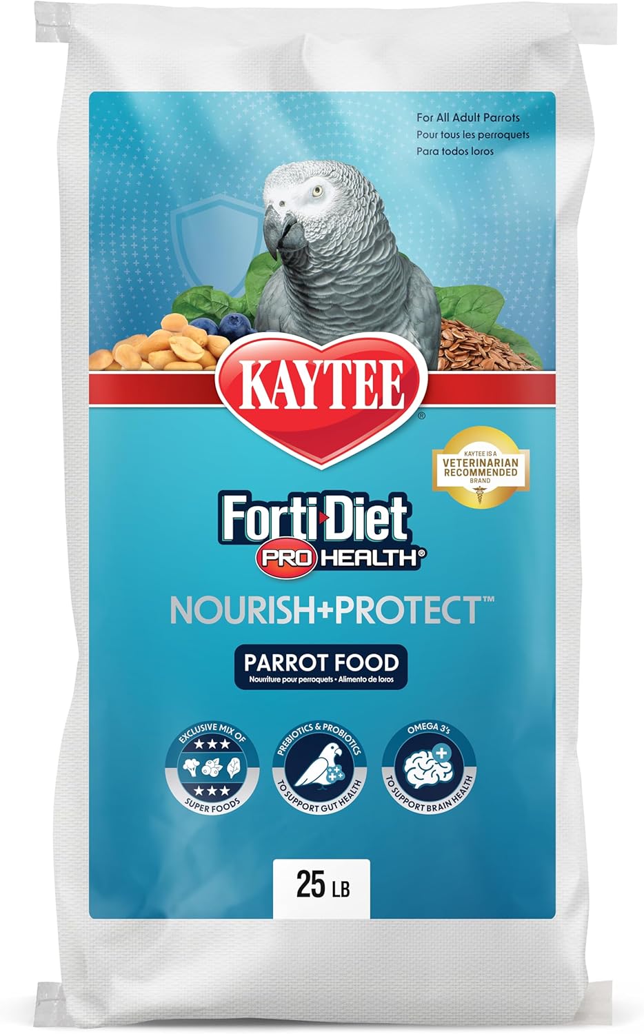 Kaytee Forti-Diet Pro Health Nourish+Protect Parrot Food, Comprehensive Nutrition Backed by Science, Digestive Health, Immune Support, 5 pounds - Image 15