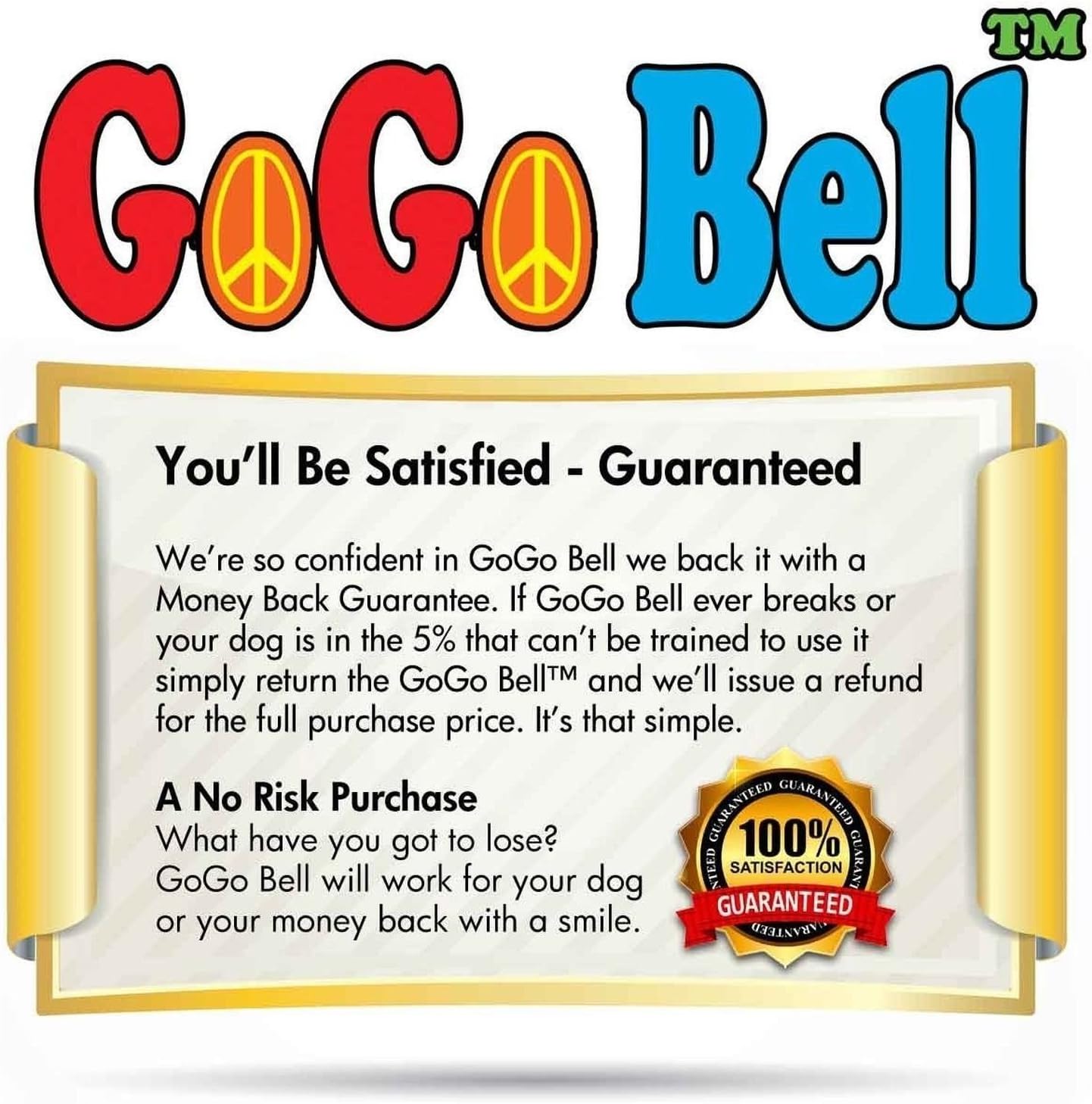 GoGo Bell dog doorbell in white finish for home wall
