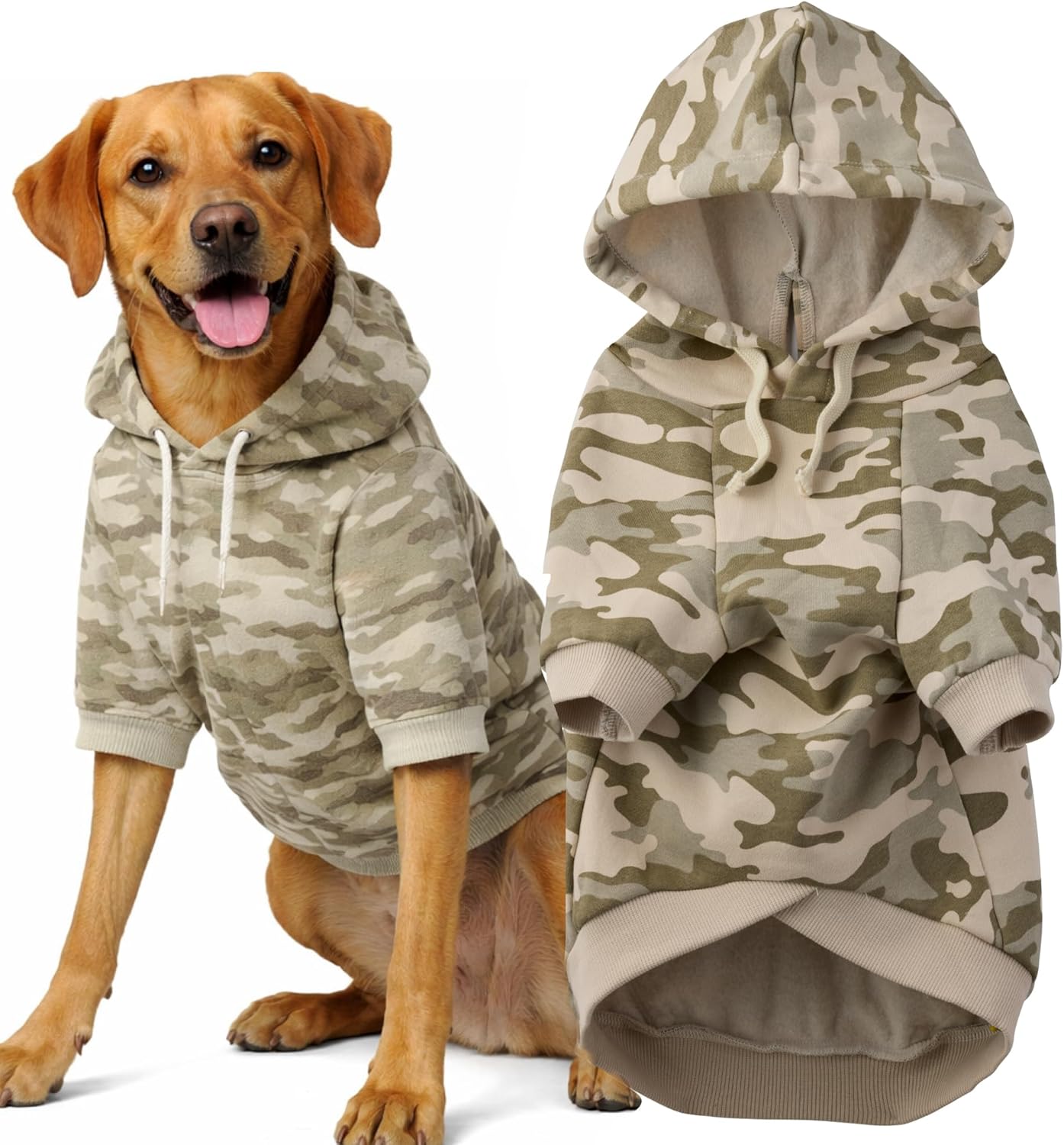 Pet Passion Rocky II - The Extra Comfy Hoodie, Organic Cotton and Recycled Poly Dog Hoodie Pet Coat Sweater for Small, Medium, Large Dogs, Black Sand Plaid, Small - Image 15
