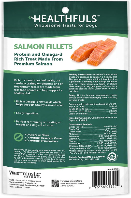Close up of Healthfuls salmon jerky treats texture