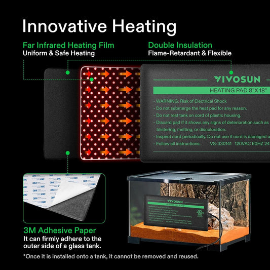 Vivosun 6x8 inch terrarium heating mat top view