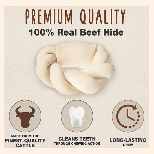 Cadet single ingredient rawhide dog treat packaged for adult dogs over 25 pounds.