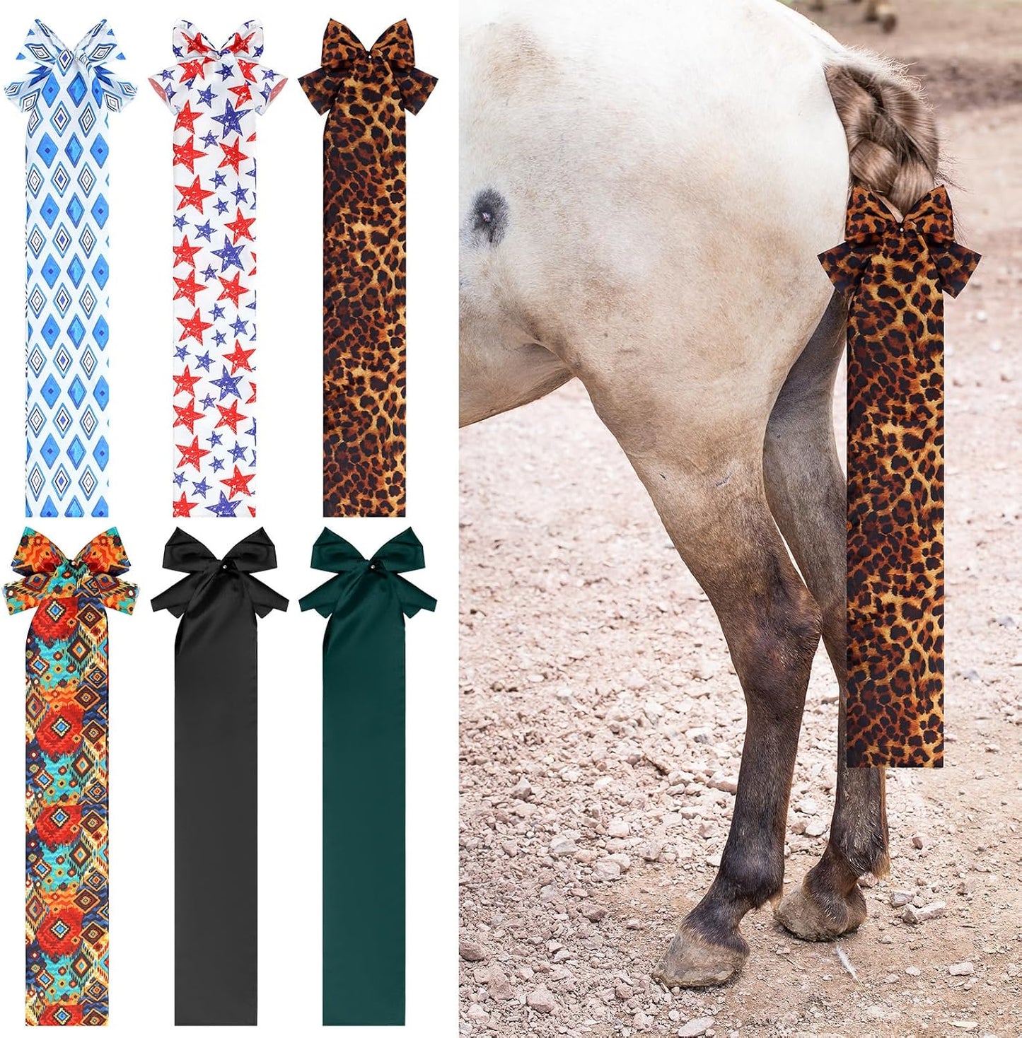 Detailed texture of durable polyester horse tail guard