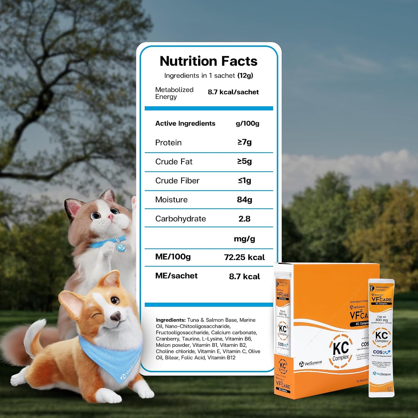 KC Complex Kidney Support Supplement for Cats & Dogs - Omega 3 for Dogs, Omega 3 for Cats - Fish Oil, SOD, Nano-Chitooligosaccharide - Vet Formula for Renal Health - 30 Sachets - Image 9