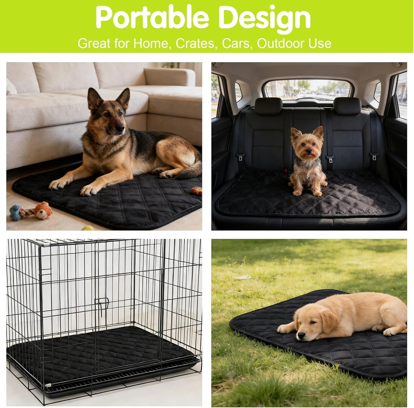 Military-grade fabric detail of dog crate mattress